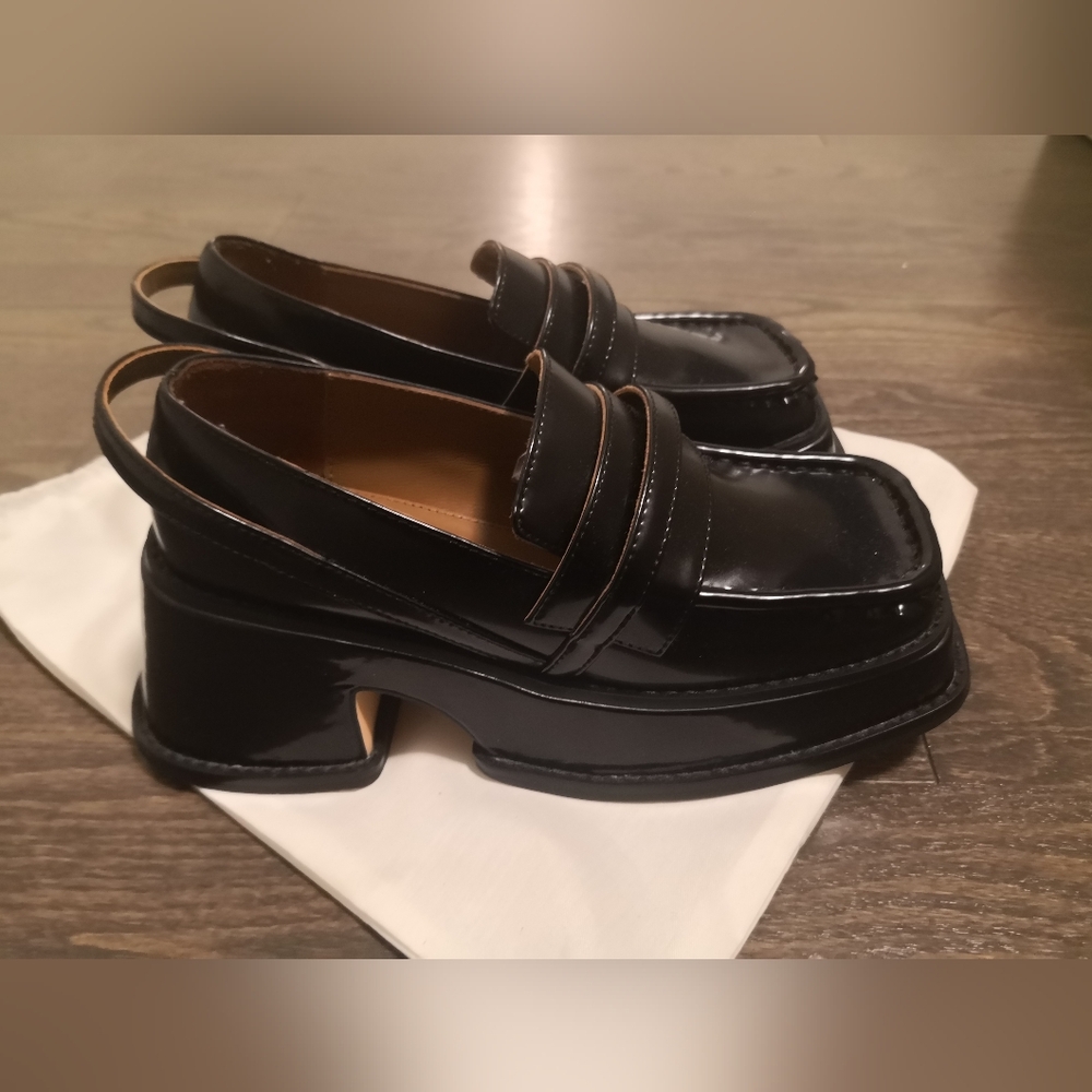 Black Patent Leather Loafers